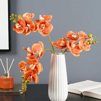Umetni 5 Plastičnih Orhideje Plastičnih Phalaenopsis Tabela Dekoracijo Umetnih Cvetlični Cvetlični Aranžma Dodatki