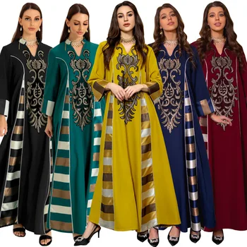 Vezene Abaya Dubaj Turčija Tam Kaftan Eid Ramadana Muslimanske Ženske Maxi Obleko Arabski Haljo Islamske Jalabiya Djellaba Caftan Dolge Obleke