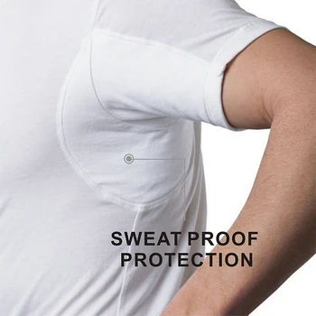 Visoka Kakovost Posadke Vratu Težka T-majice Z Anti-znoj Pad Znoj Dokaz Moške Priložnostne Navaden Prevelik Tee Potkošulja Za Moške