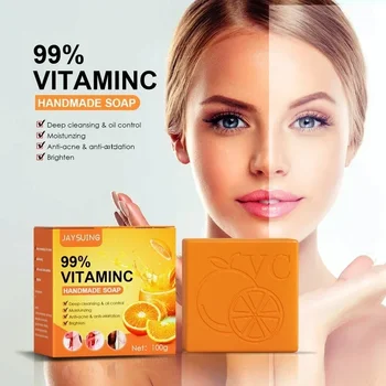 Vitamin C Orange Bistvo Beljenje Kože Soap100g Kožo Nežno Osvetlitev Kolena Členek Komolec Obraz, Telo Temno Spot Remover Soap Bar