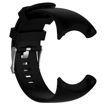 Watchband Silikonski Zamenjava Zapestje Trak, Trak za Suunto Core All Black Šport oglejte si Črn