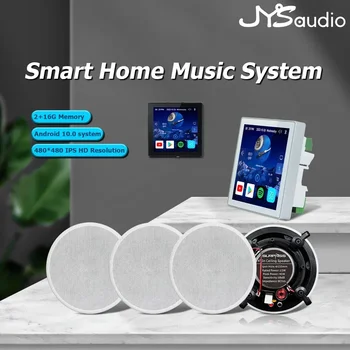 WiFi Bluetooth Smart Android 11 Steno Ojačevalec s 4-palčni Stereo Koaksialni Stropni Zvočnik za Domači Kino Audio Set Podporo Alexa