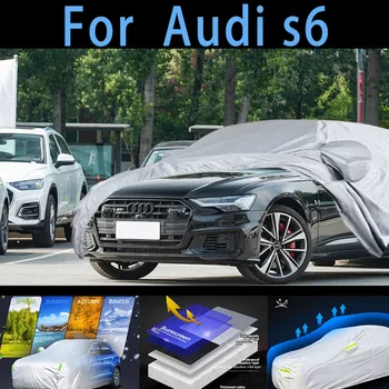 Za Audi s6 Avto zaščitni pokrov,zaščita pred soncem,dežjem, UV zaščita,prah preprečevanje auto barva zaščitni