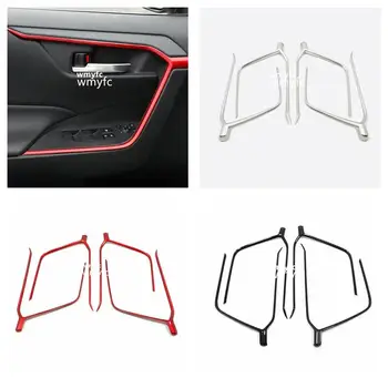 Za Toyota RAV4 2019 - 2023 ABS Ogljikovih fibr/lesa zrn avtomobilska Vrata, notranjo opremo naslovnica stripa Trim avto styling auto Dodatki
